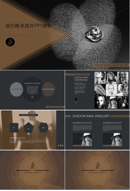 简约唯美国外PPT模板