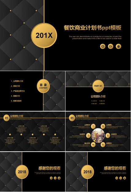 餐饮商业计划书ppt模板