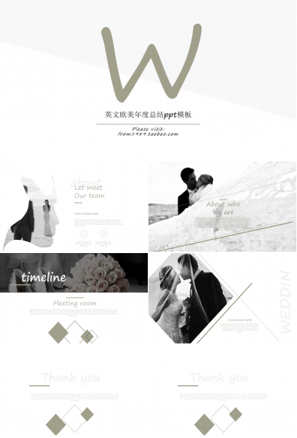 英文欧美年度总结ppt模板