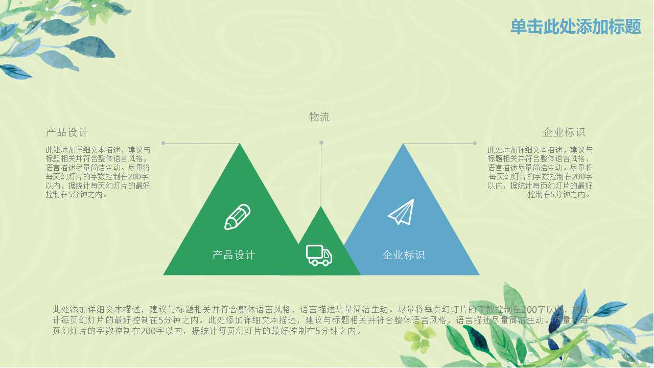 创意封面水彩商务工作汇报ppt模板