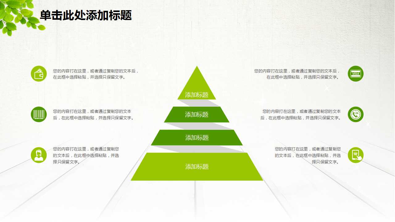 绿色植物创意商务工作汇报ppt模板