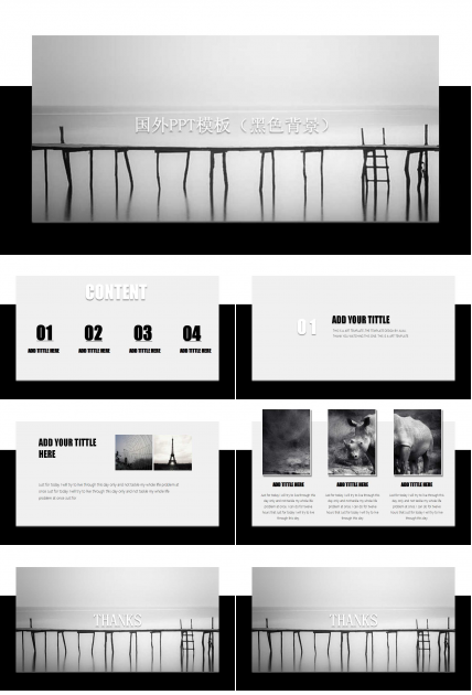 国外PPT模板（黑色背景）