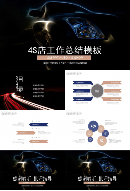 4s店工作总结ppt模板
