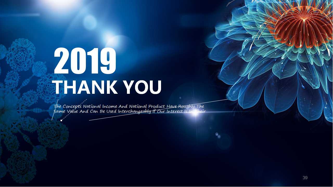 蓝色小花背景商务ppt模板