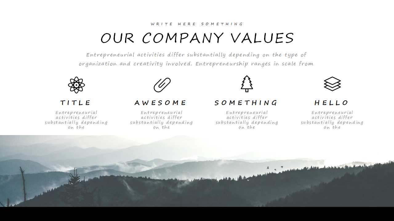 简洁欧美风年终总结ppt模板