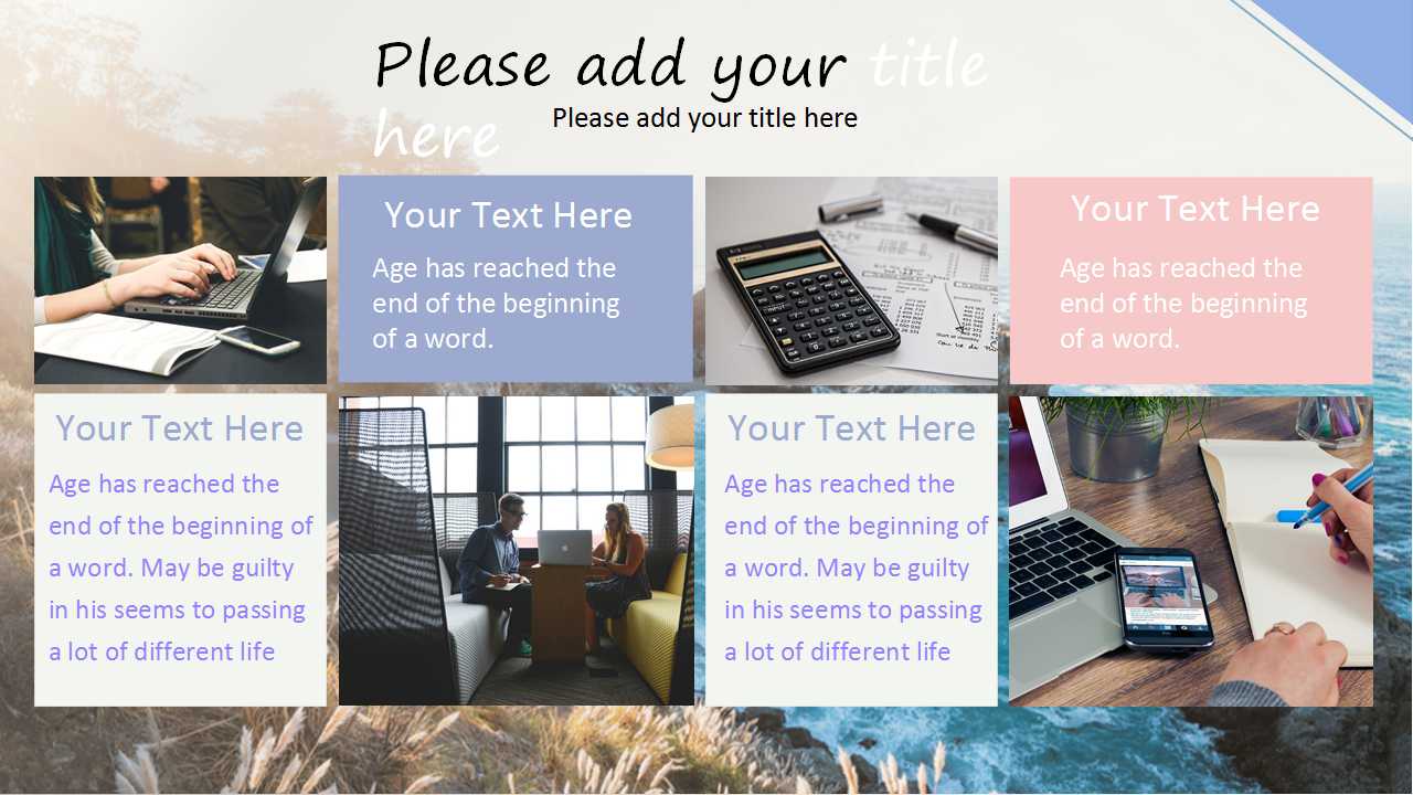 多图表清新简约商务PPT模板下载