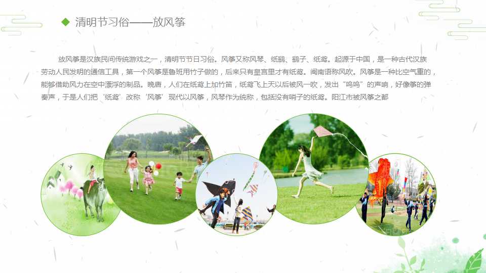 清明节的由来ppt模板