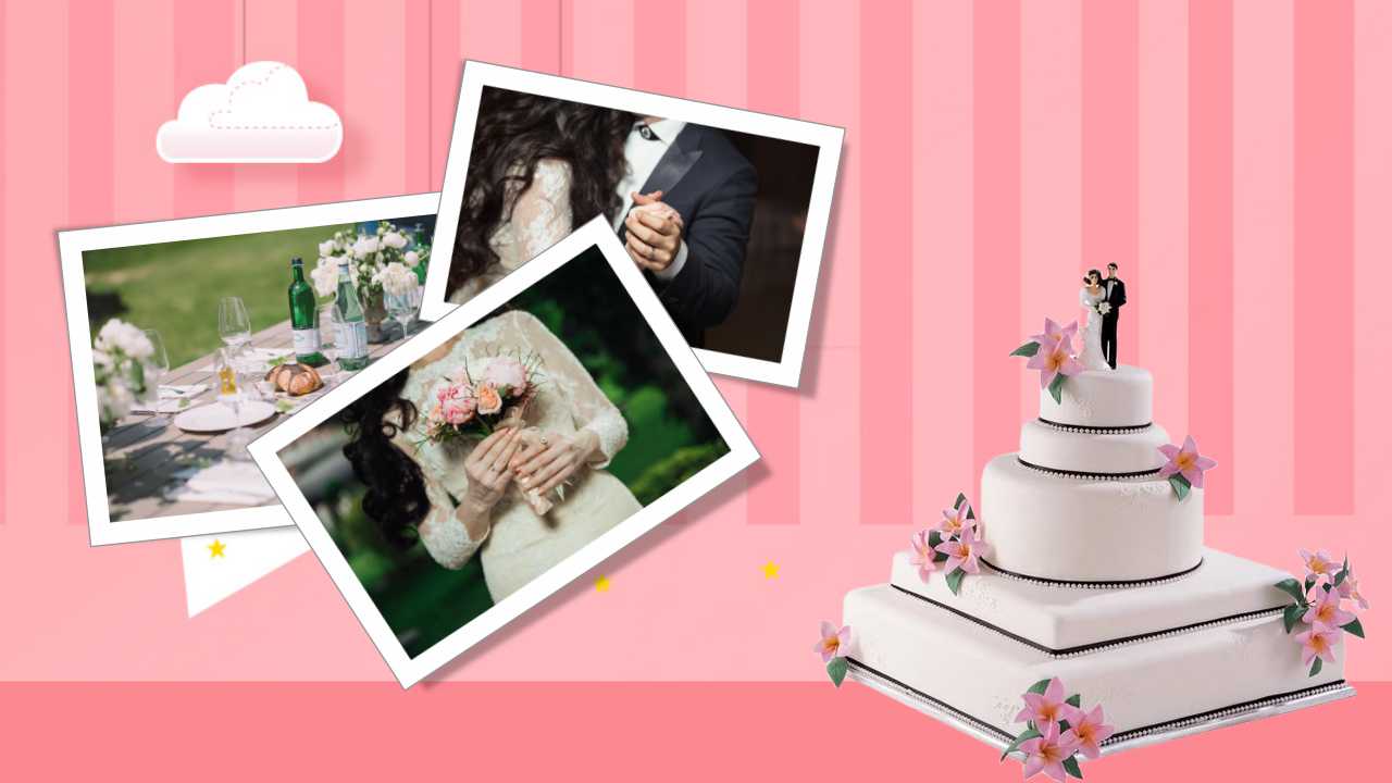 婚礼鲜花喜字背景