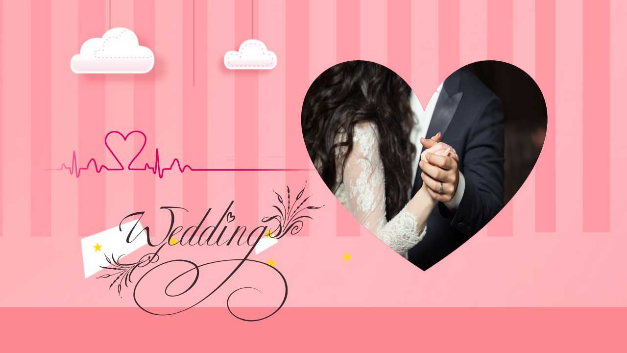 婚礼鲜花喜字背景