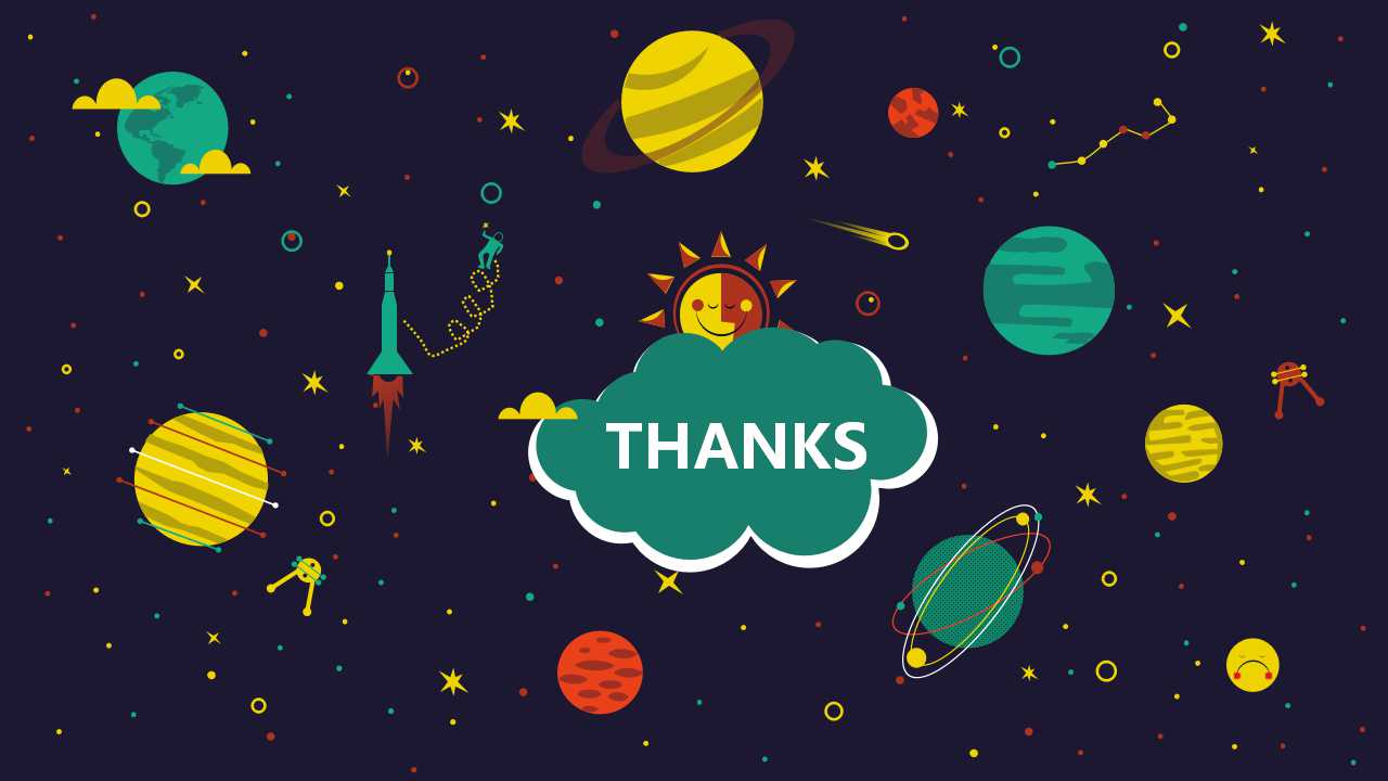 卡通背景科技PPT模板下载