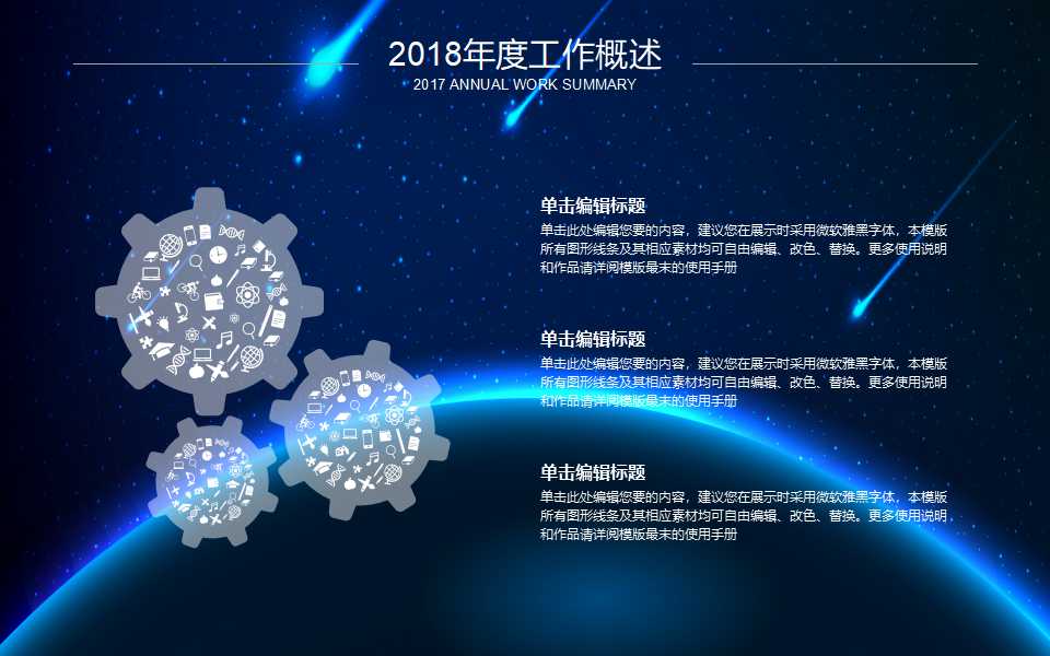 大陆科技主题PPT模板