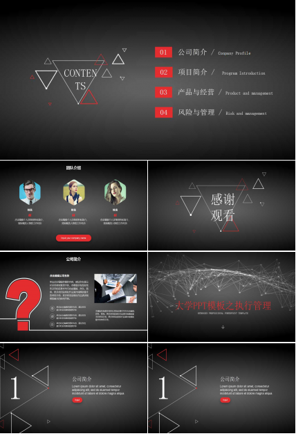 大学PPT模板之执行管理