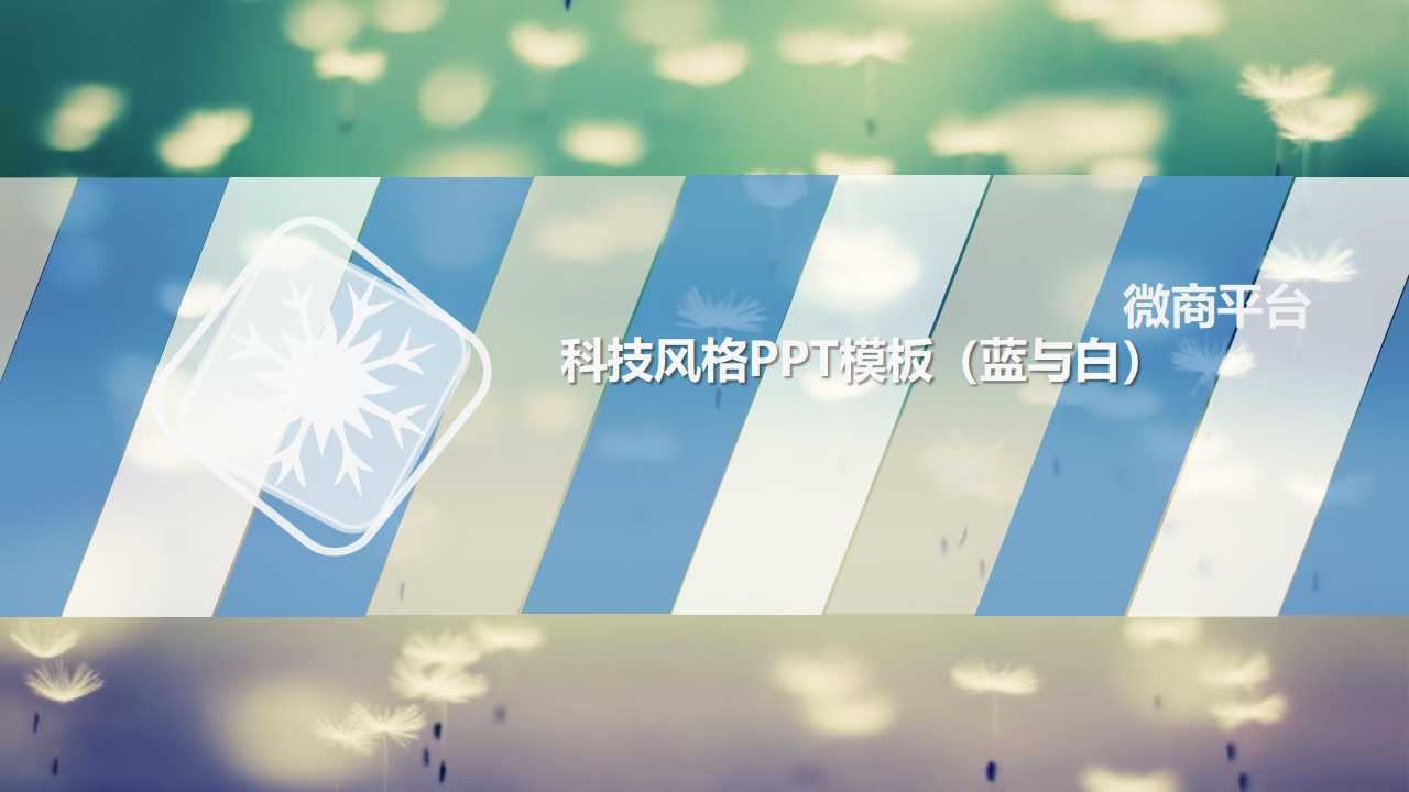 科技风格PPT模板（蓝与白）