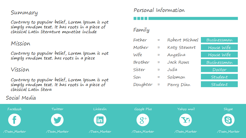 白色背景-淡雅小环PPT模板