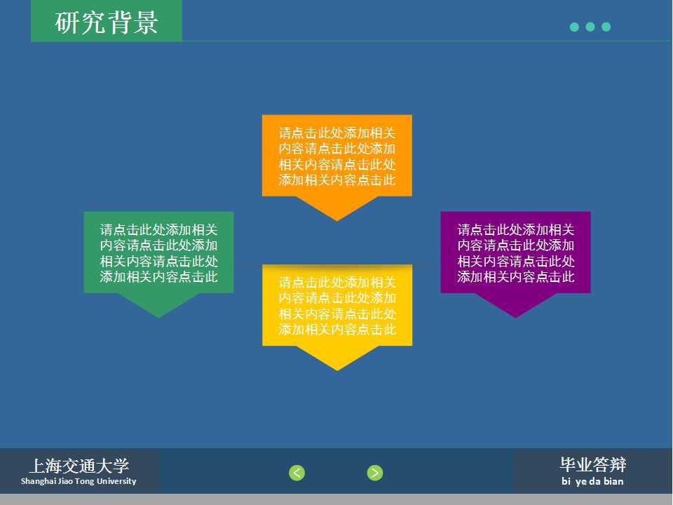 蓝色背景毕业论文答辩通用ppt模板