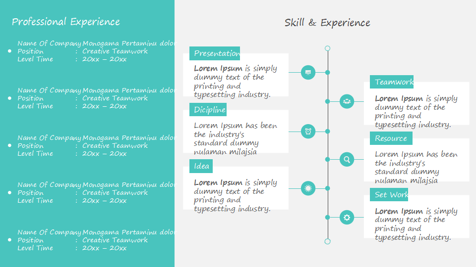 白色背景-淡雅小环PPT模板