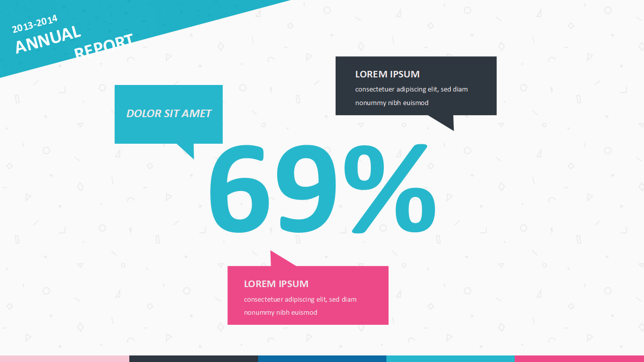 蓝色颜色亮丽版模板