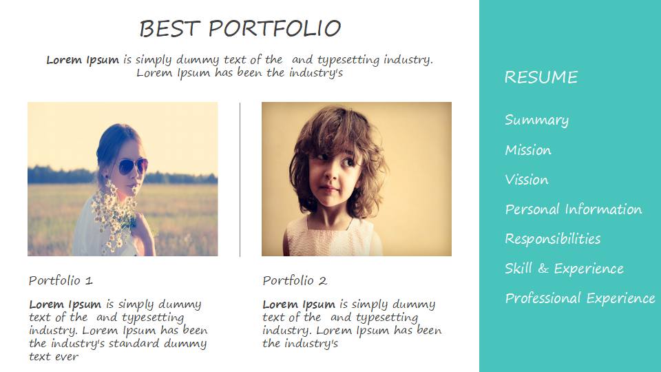 白色背景-淡雅小环PPT模板