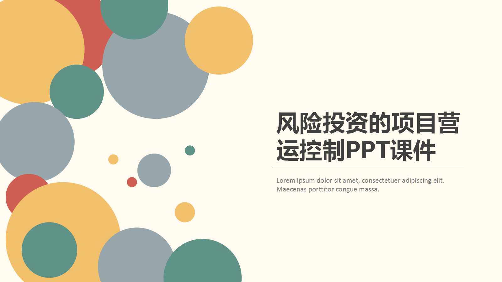 风险投资的项目营运控制PPT课件