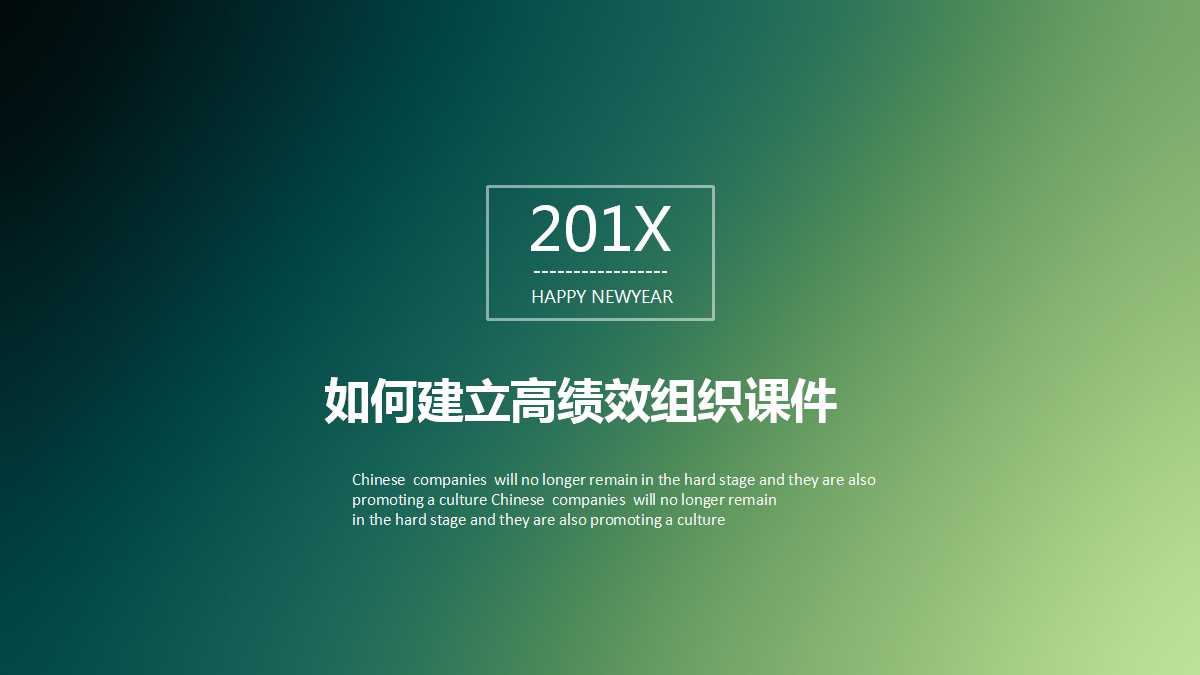 如何建立高绩效组织PPT课件