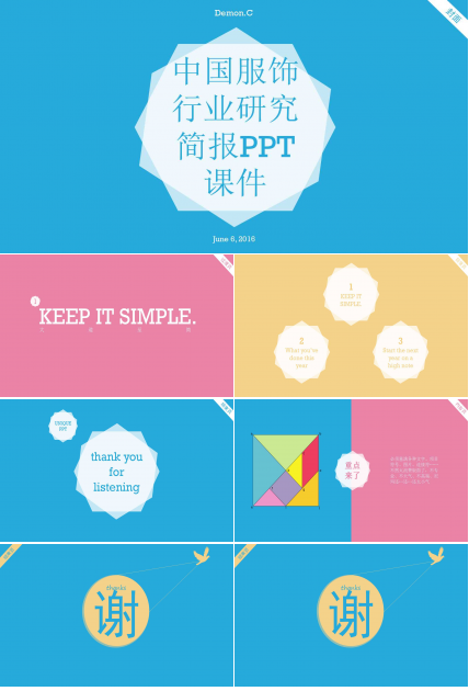 中国服饰行业研究简报PPT课件