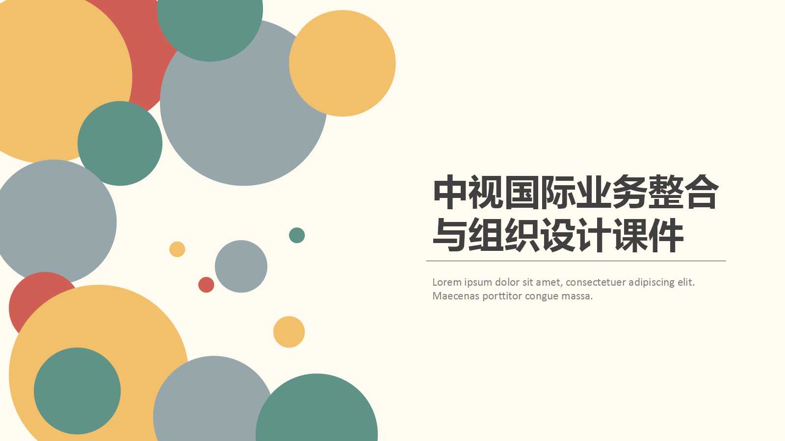 中视国际业务整合与组织设计PPT课件