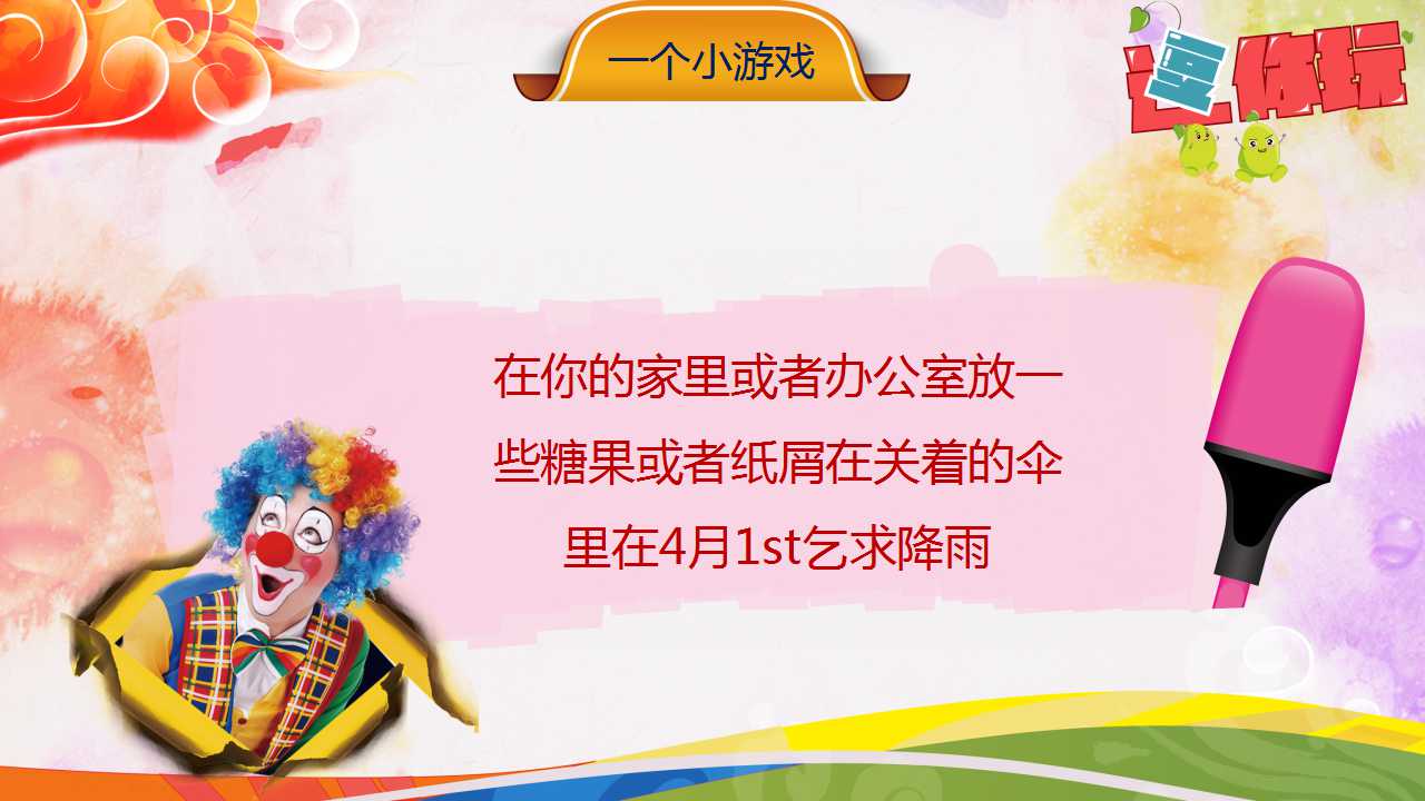 愚人节介绍ppt模板