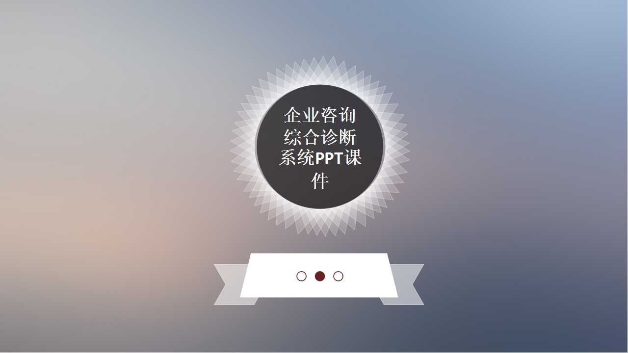 企业咨询综合诊断系统PPT课件