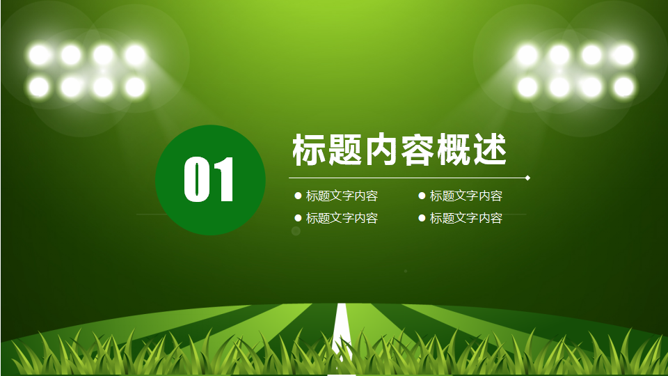 体育-绿色PPT-经典黑白足球