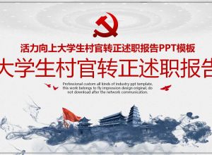 大学生村官述职报告 2012工作总结ppt范文