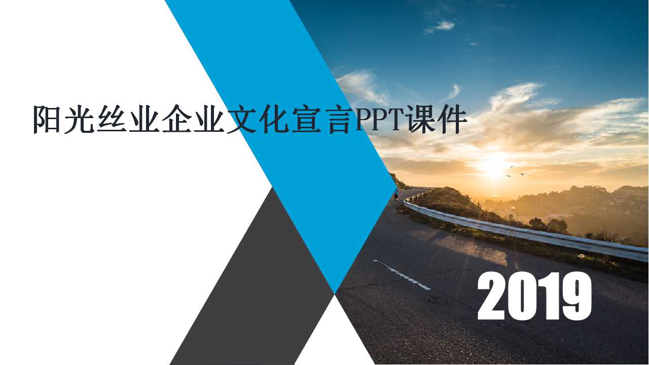 阳光丝业企业文化宣言PPT课件