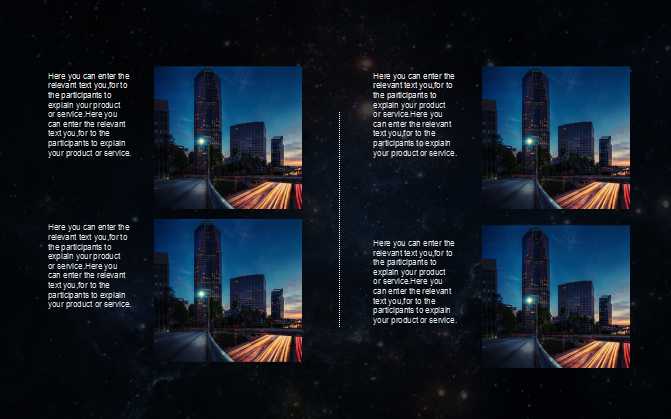 蓝色星空PPT模板图片下载