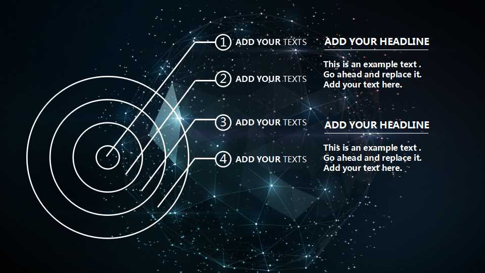 雪花点的夜色星空模板PPT