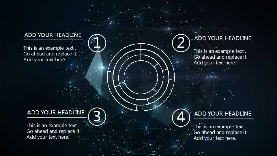 闪烁星空黑色背景PPT模板