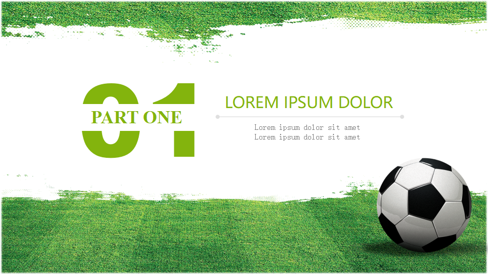 运动系列PPT模板-国外足球