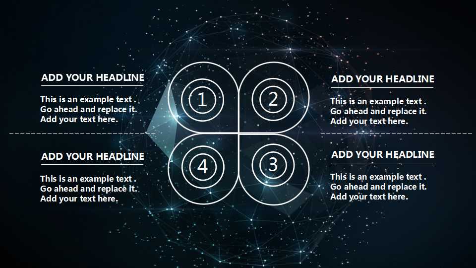 闪烁星空黑色背景PPT模板