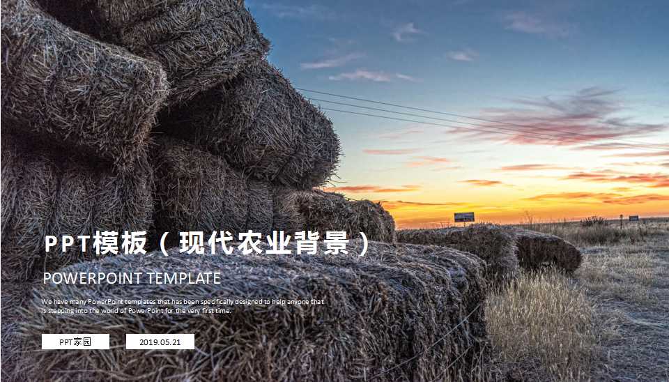 PPT模板（现代农业背景）