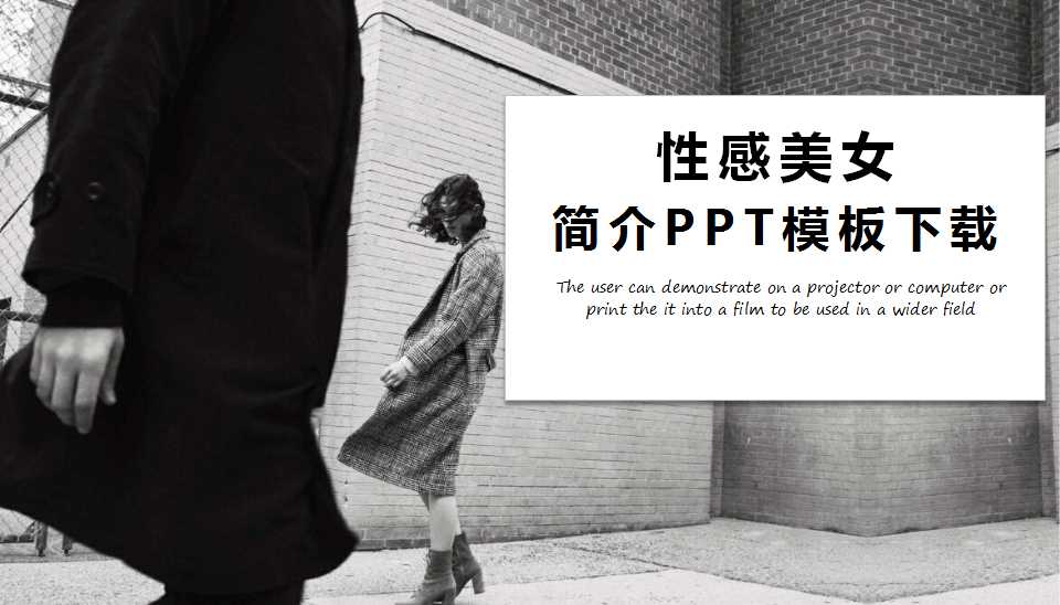 性感美女简介PPT模板下载