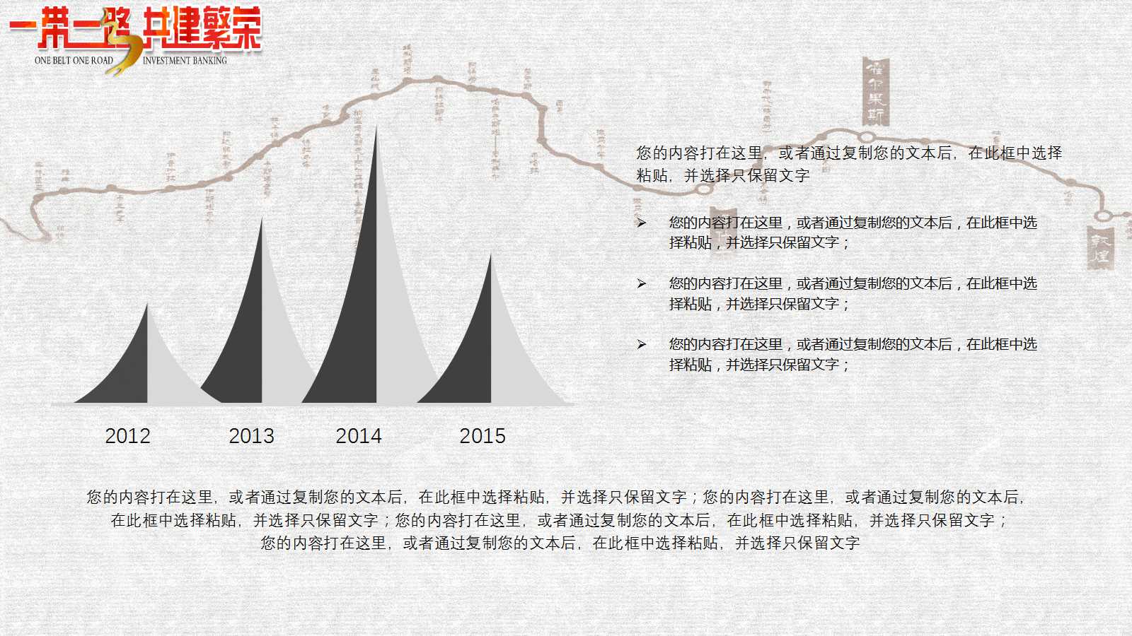 一带一路形势与政策ppt模板
