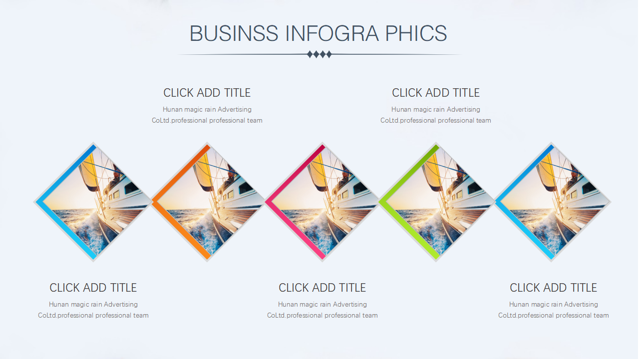 浅蓝色风格图案PPT模板