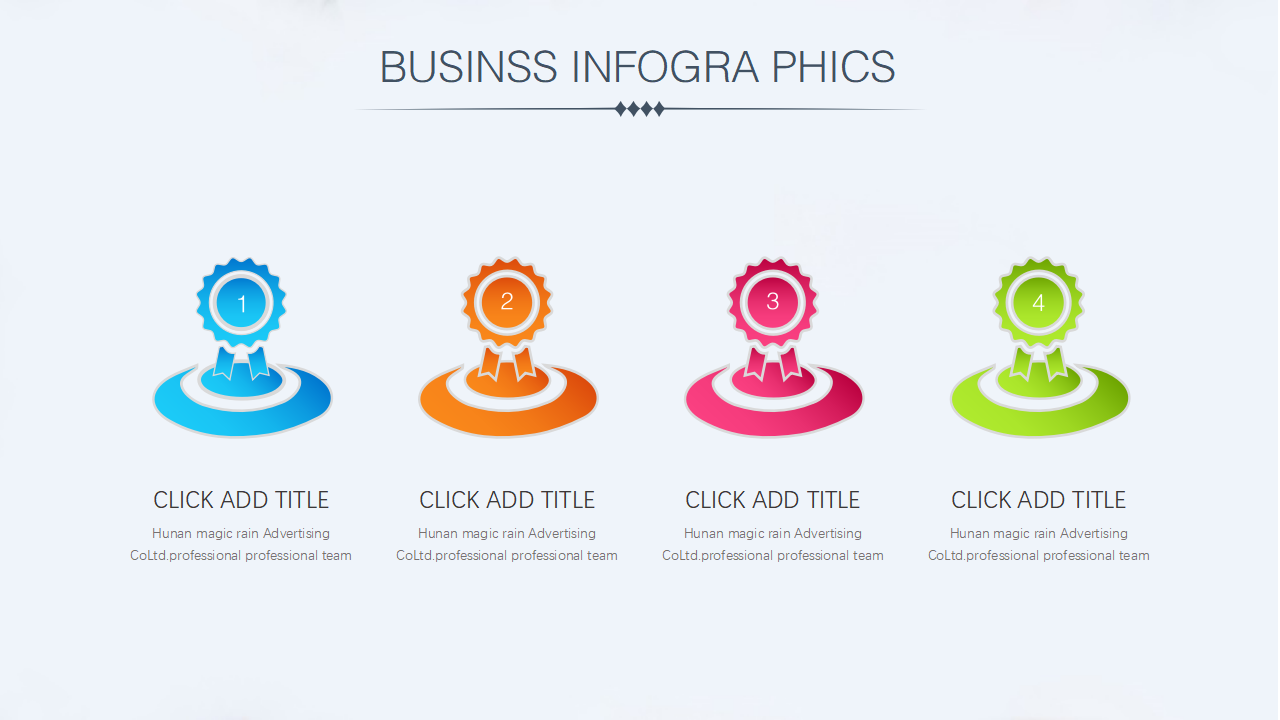 浅蓝色风格图案PPT模板