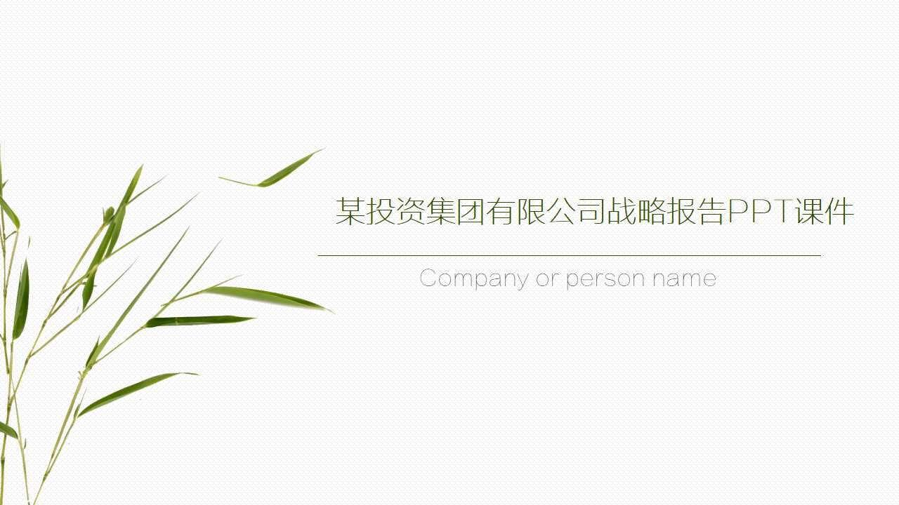 某投资集团有限公司战略报告PPT课件