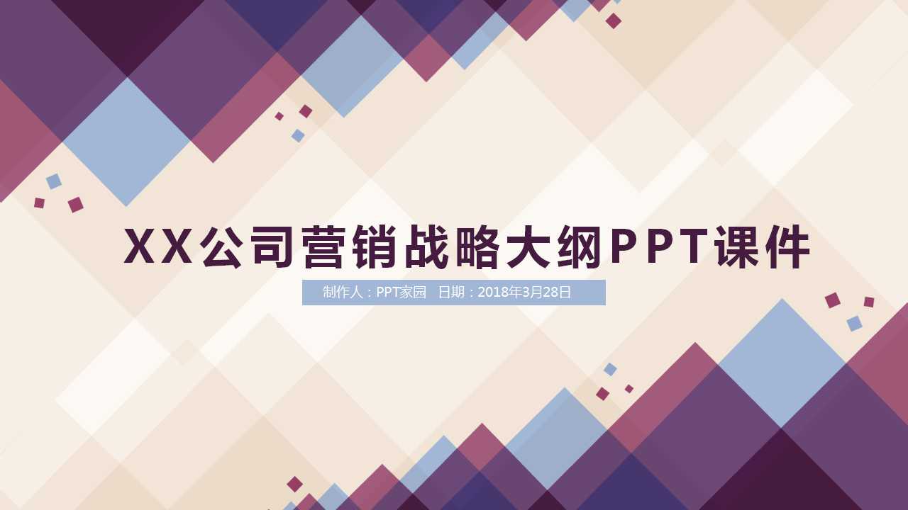 XX公司营销战略大纲PPT课件