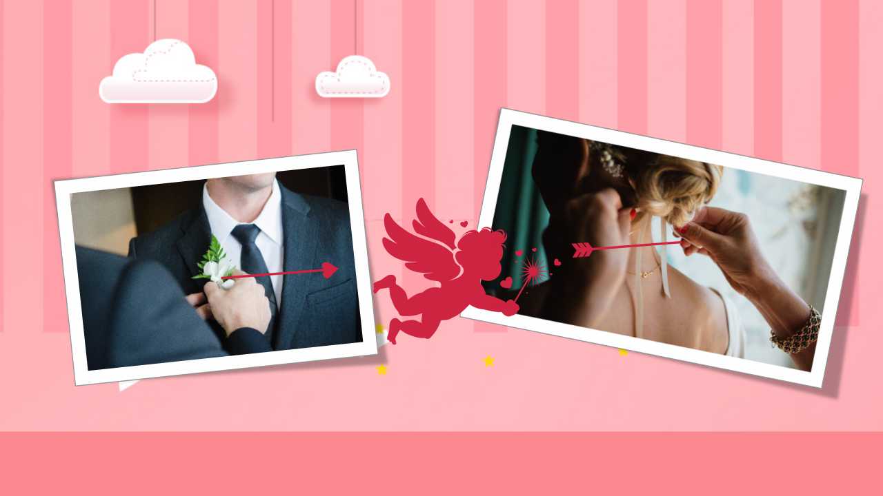 爱情成长故事婚礼婚纱电子相册ppt模板