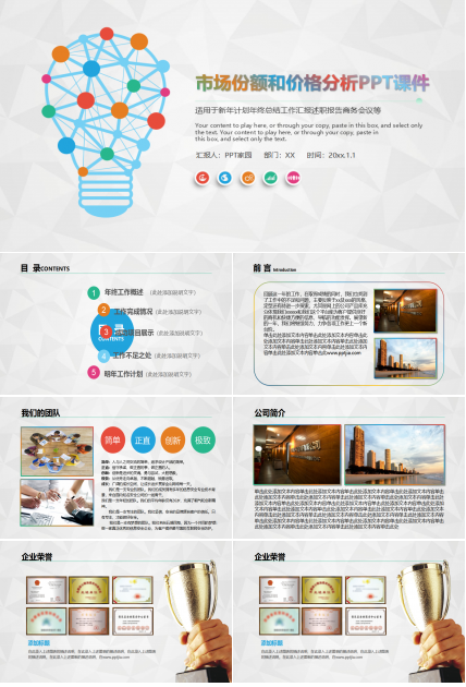 市场份额和价格分析PPT课件