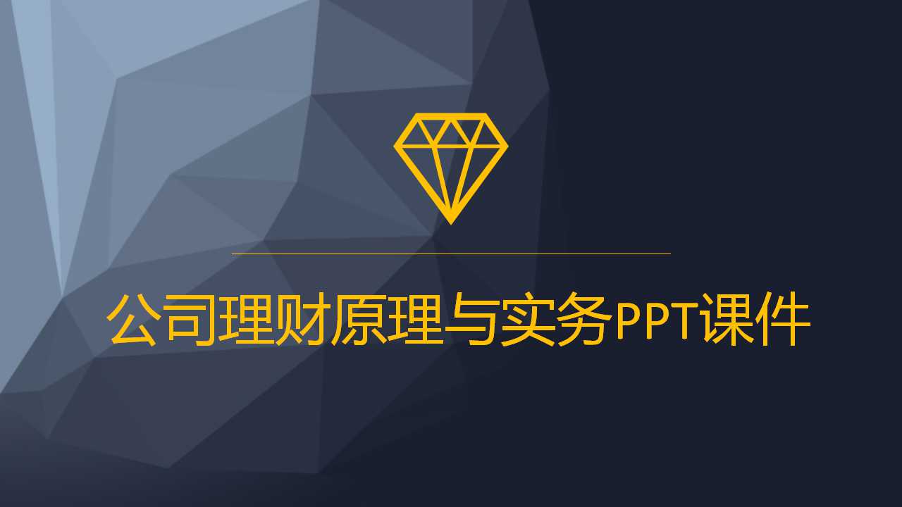 公司理财原理与实务PPT课件