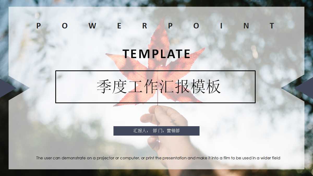 ppt季度工作汇报模板