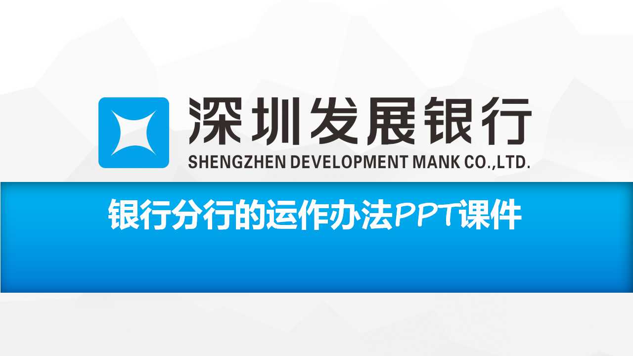 银行分行的运作办法PPT课件
