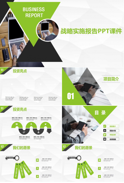 战略实施报告PPT课件