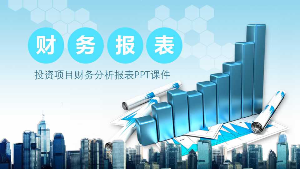 投资项目财务分析报表PPT课件